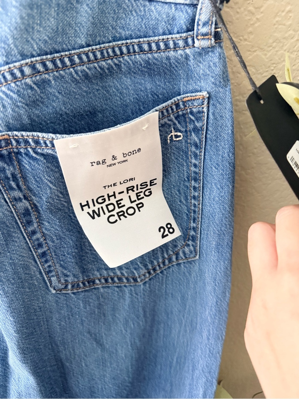 NWT Rag & Bone The Lori High-Rise Wide Leg Crop Jeans Size 28 Woburn $288 - Picture 6 of 6